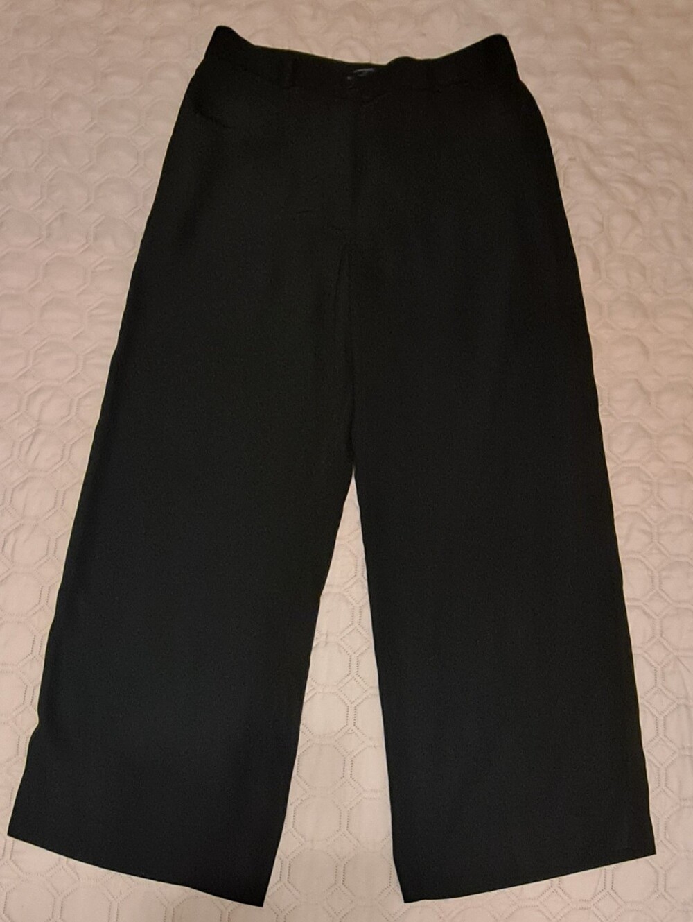 Banana Repyblic Shiny Black Wide-Leg Women’s Trousers Sz 10 High Rise